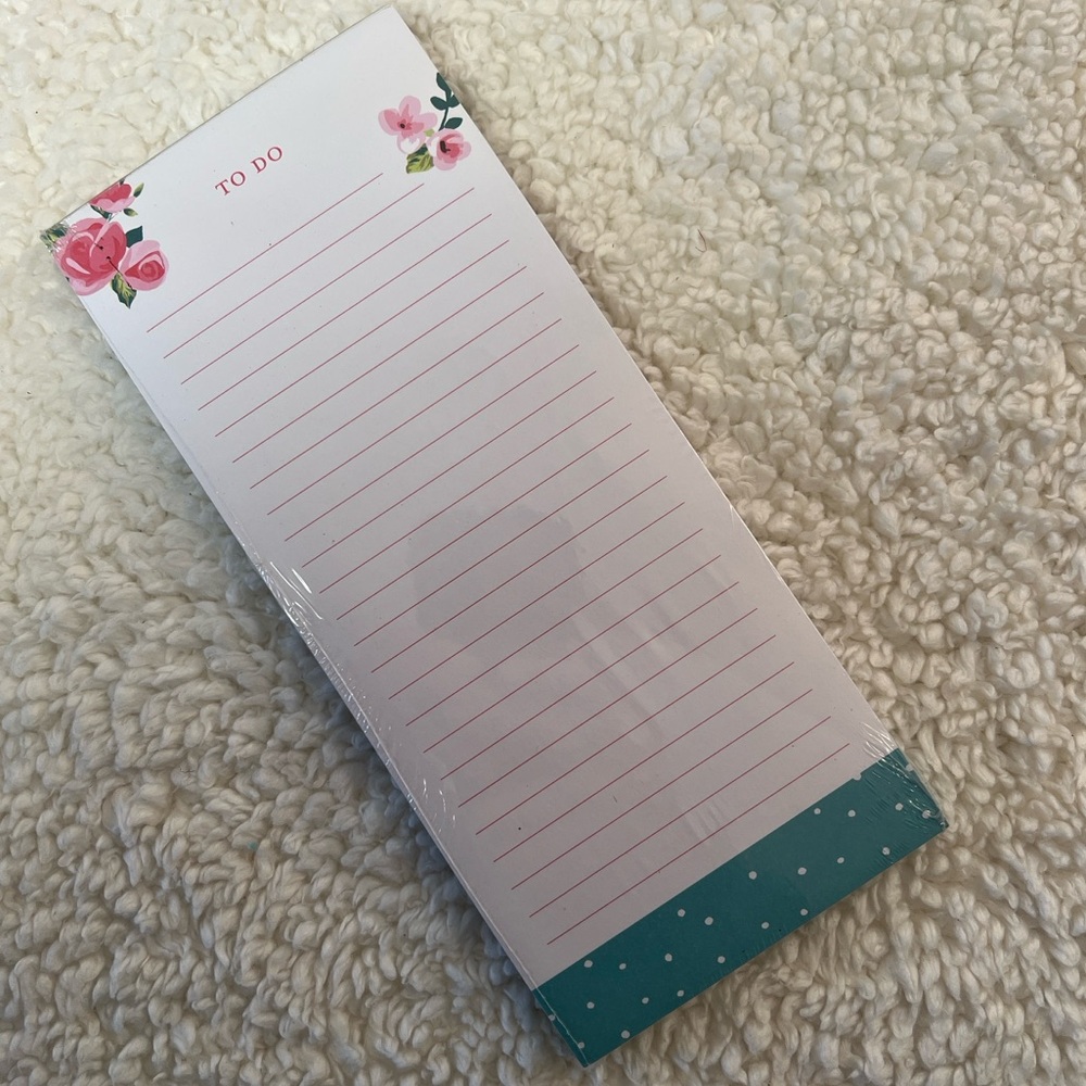 Floral 'To Do' Magnetic List Pad Notepad